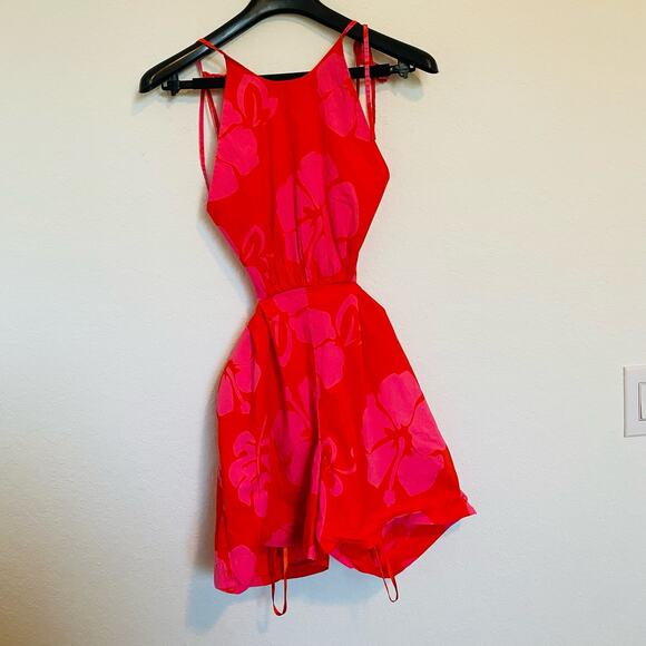 STAUD Georgia Floral Halter Romper - Picture 5 of 15